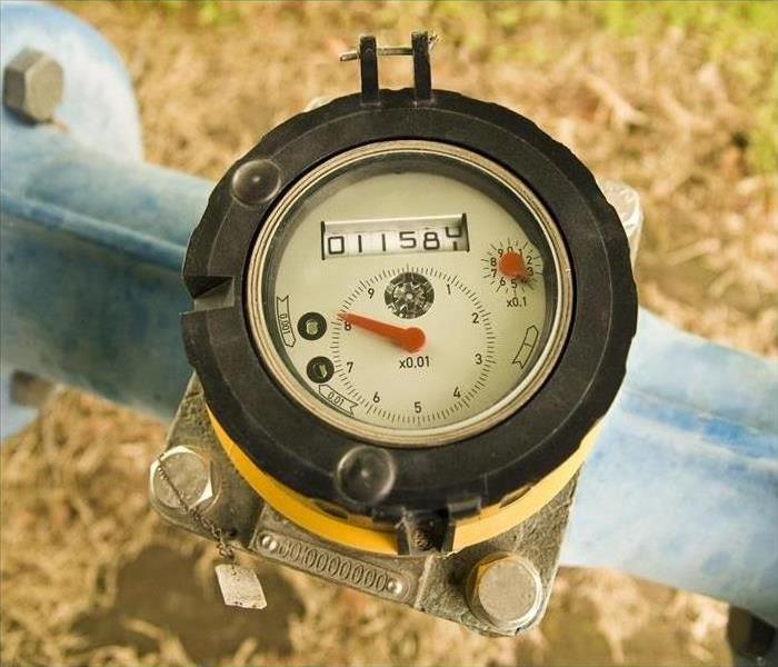 close-up of water meter